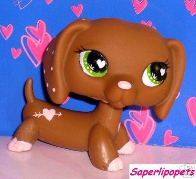Littlest PetShop 139 – Chien Teckel Authentique, Figurine Collection, Occasion
